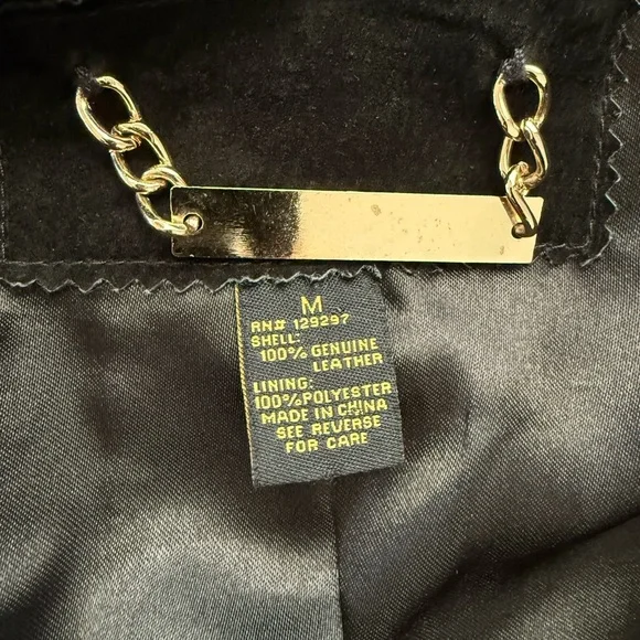 Iman suede/leather black Women's Coat - Picture 7 of 9